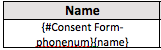 Name Form template